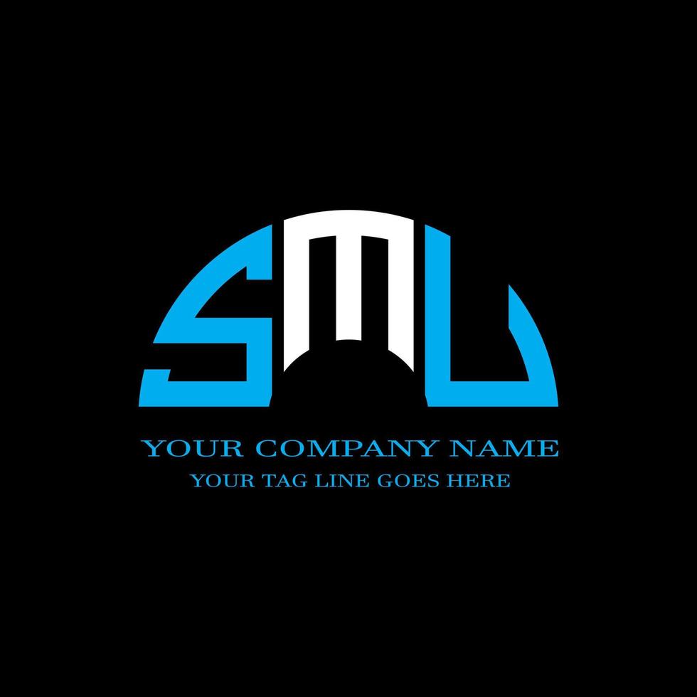 SMU letter logo creative design with vector graphic