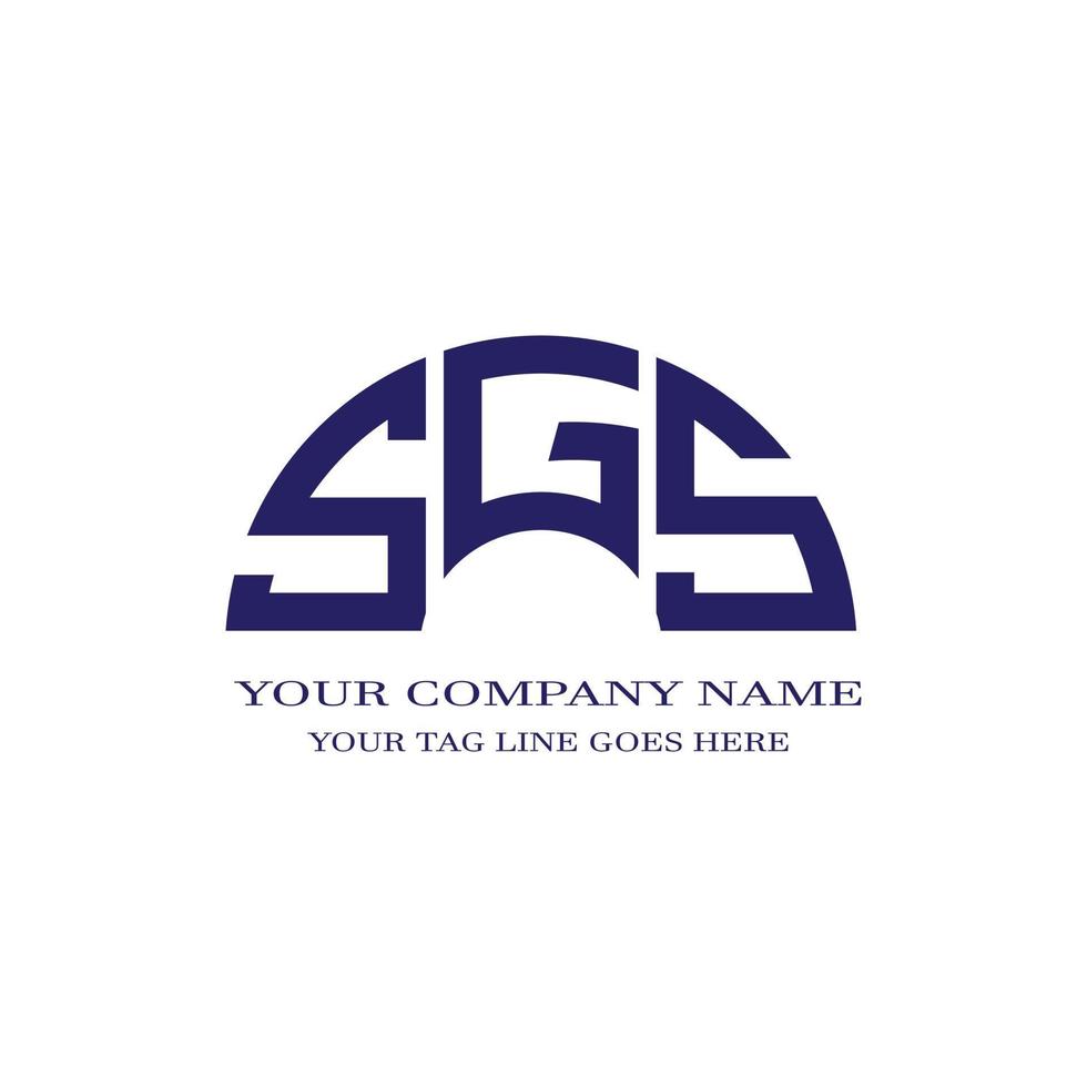 SGS letter logo creative design with vector graphic