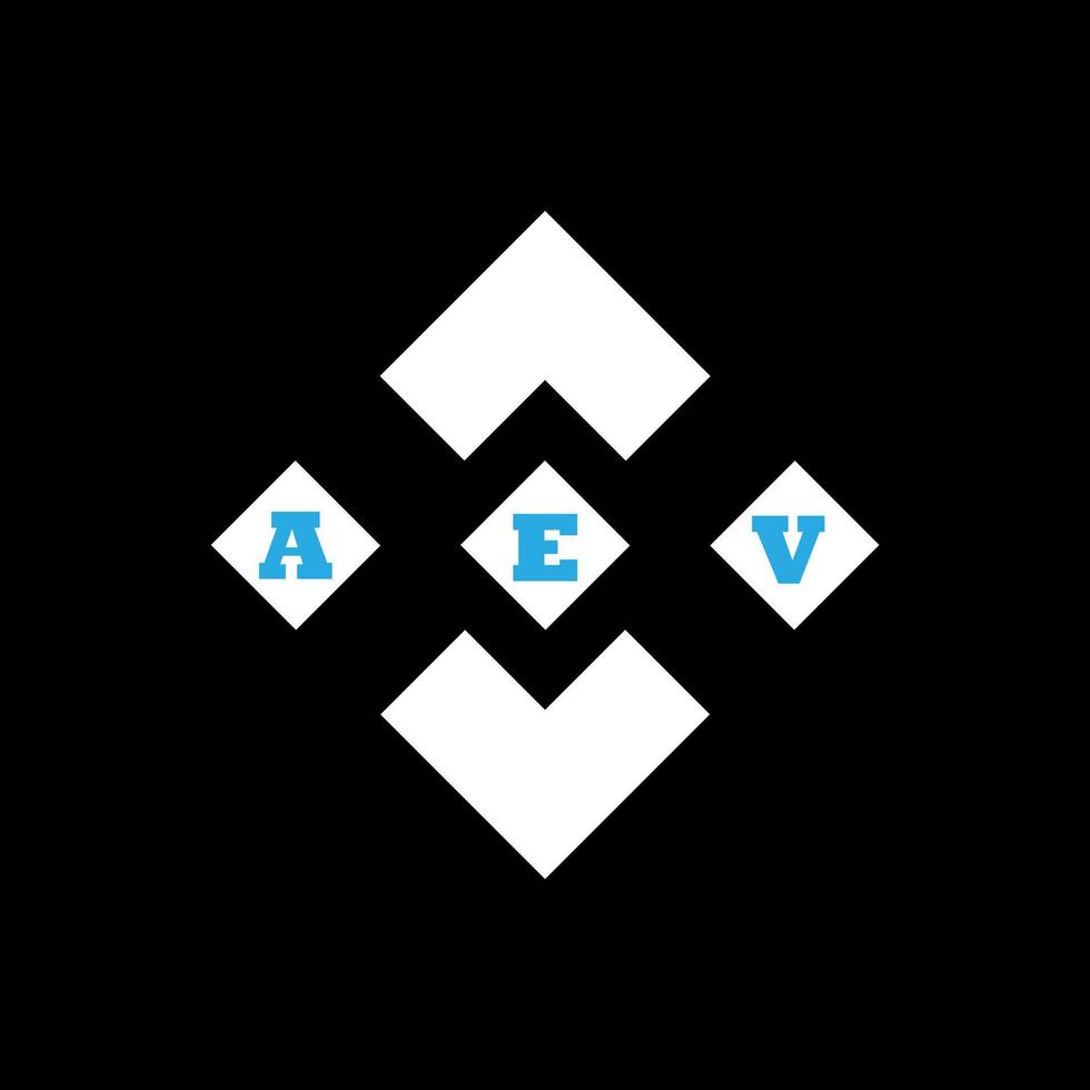 AEV letter logo abstract creative design. AEV unique design vector