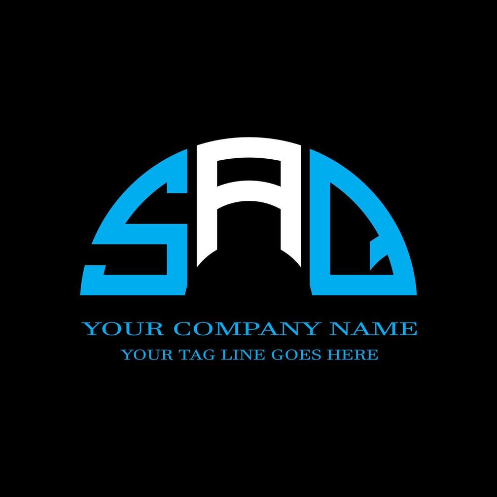 SAQ letter logo creative design with vector graphic
