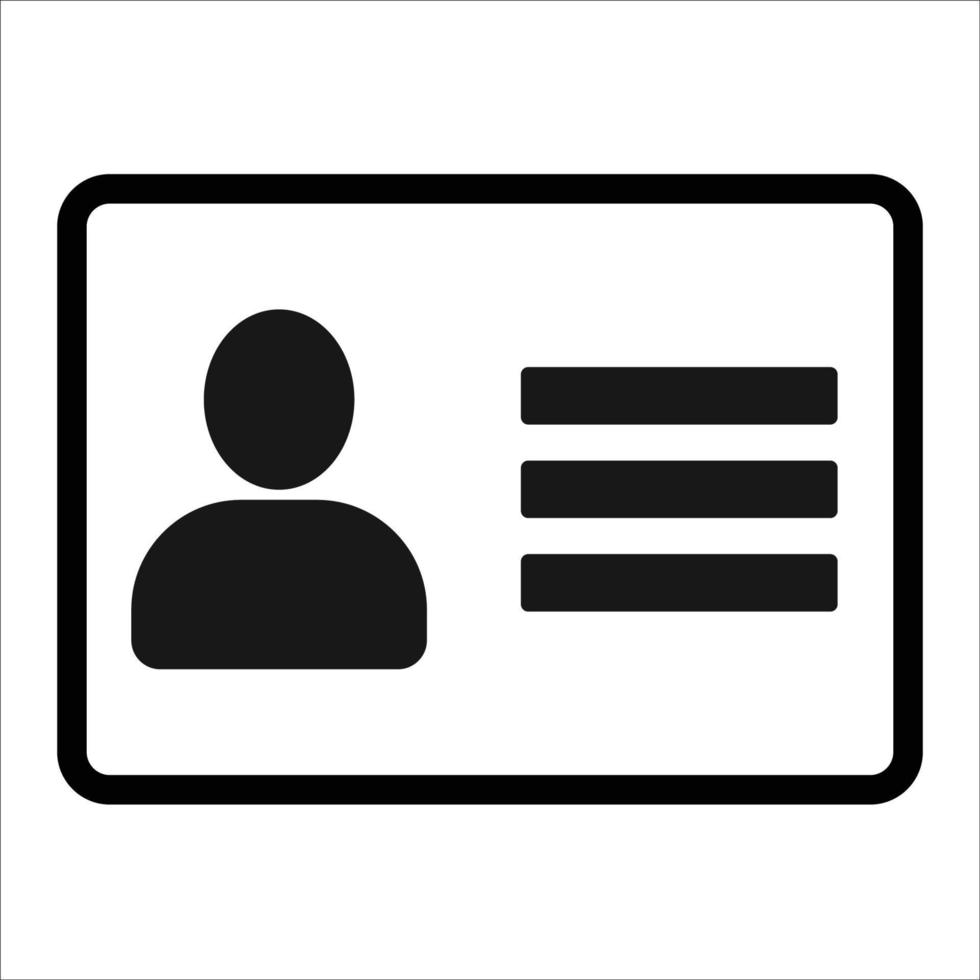 Address card icon vector