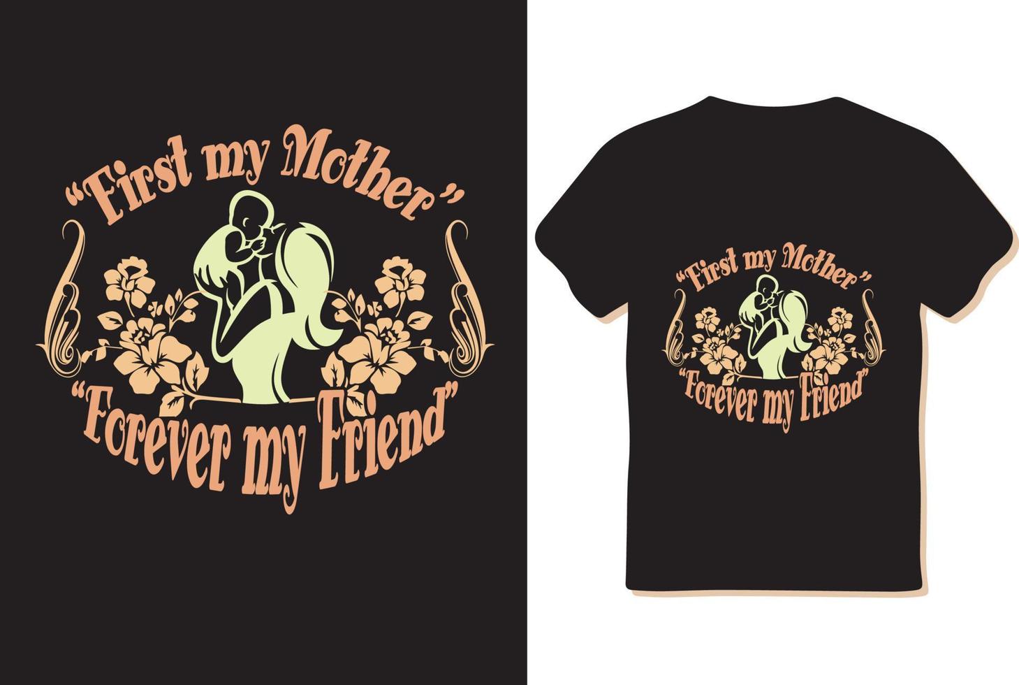 camiseta del día de la madre, vector de diseño de camiseta, ilustración.