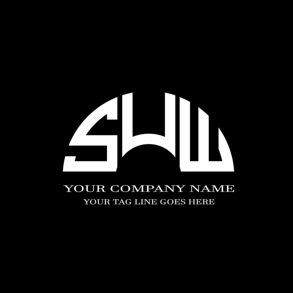 SUW letter logo creative design with vector graphic