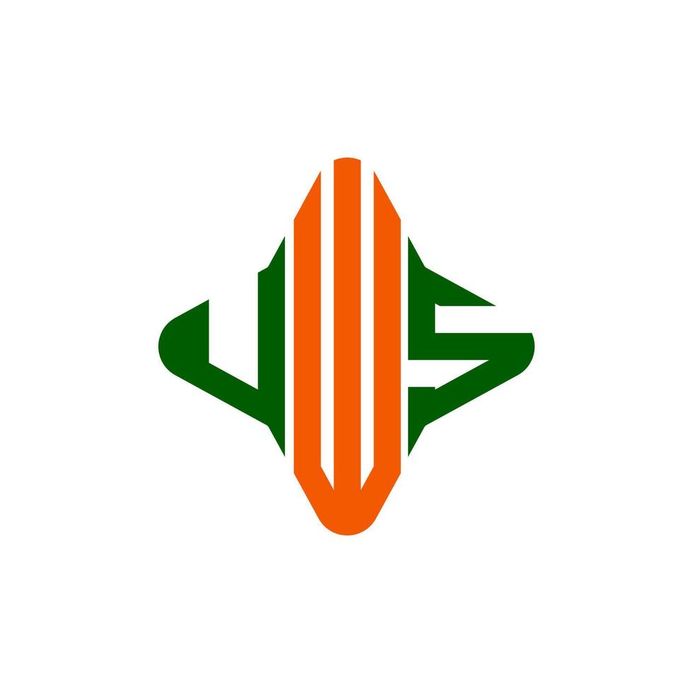 UWS letter logo creative design with vector graphic 8467322 Vector Art