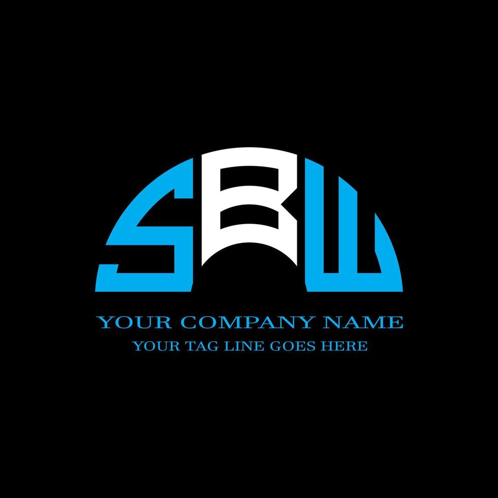 SBW letter logo creative design with vector graphic