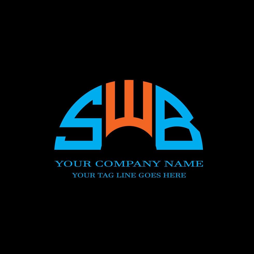 SWB letter logo creative design with vector graphic