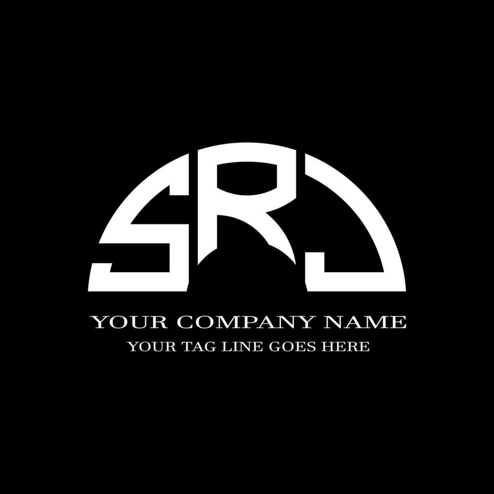 SRJ letter logo creative design with vector graphic