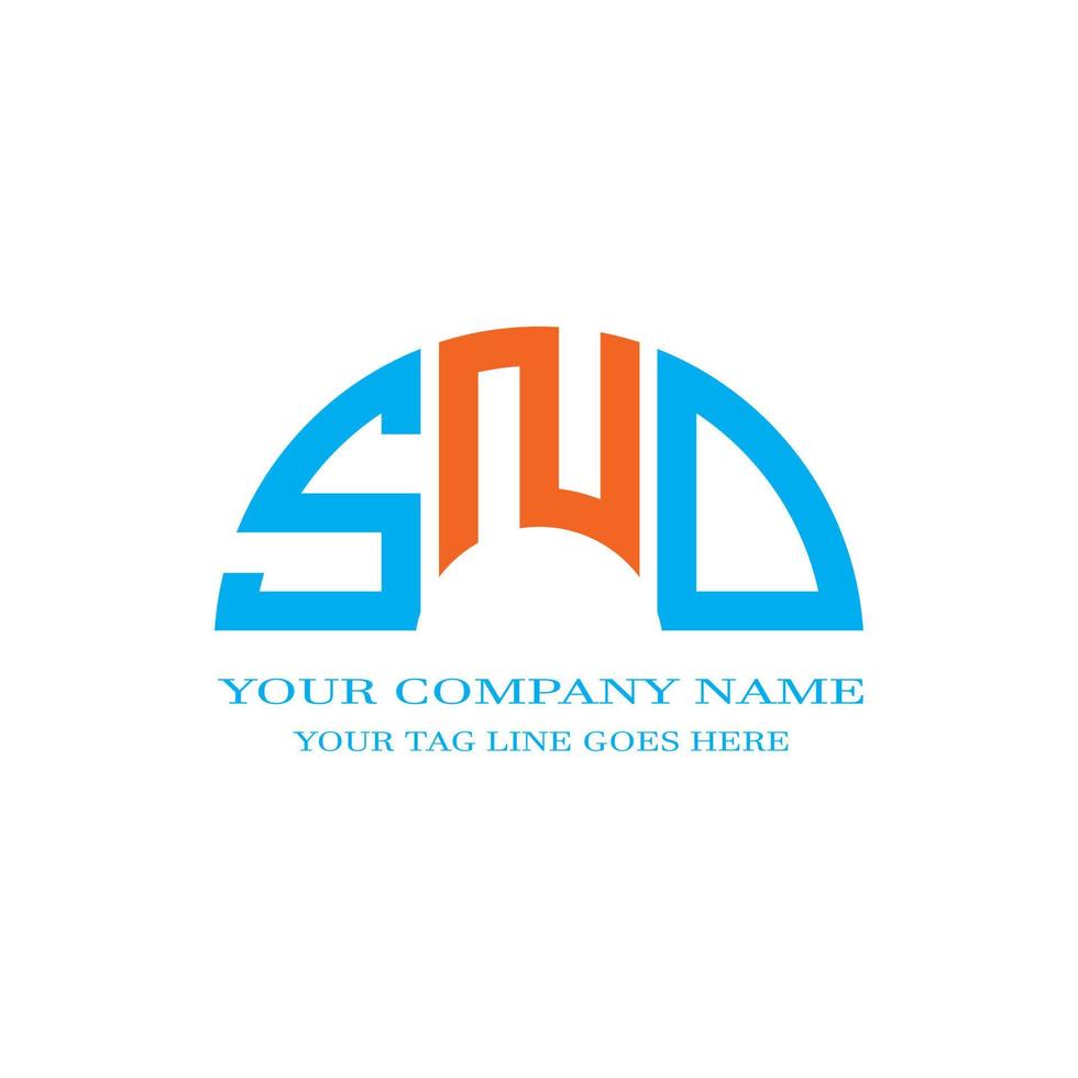 SND letter logo creative design with vector graphic