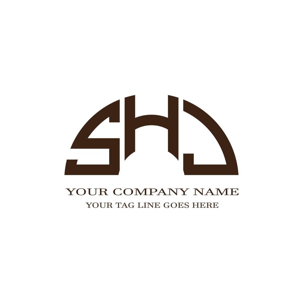 SHJ letter logo creative design with vector graphic