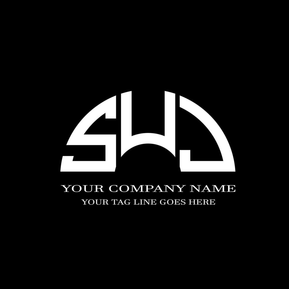SUJ letter logo creative design with vector graphic