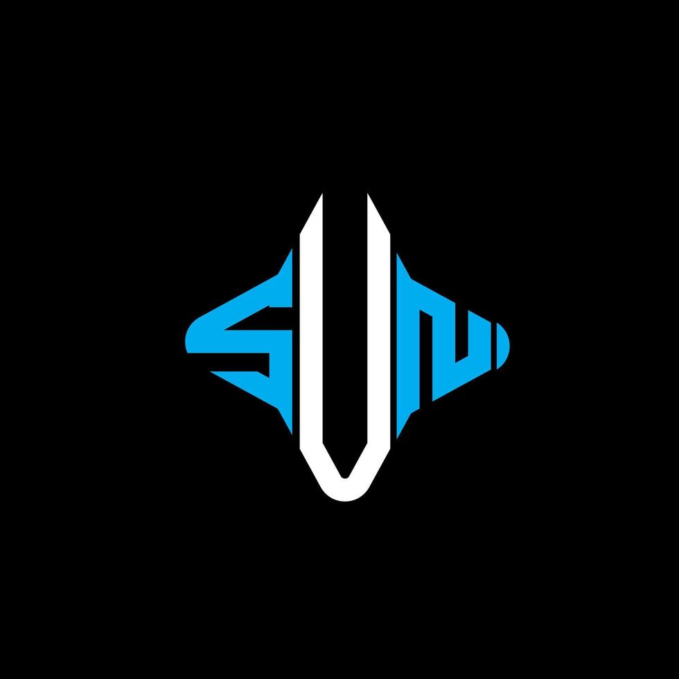 SUN letter logo creative design with vector graphic