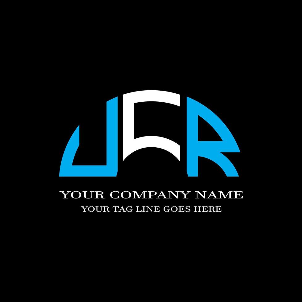 UCR letter logo creative design with vector graphic