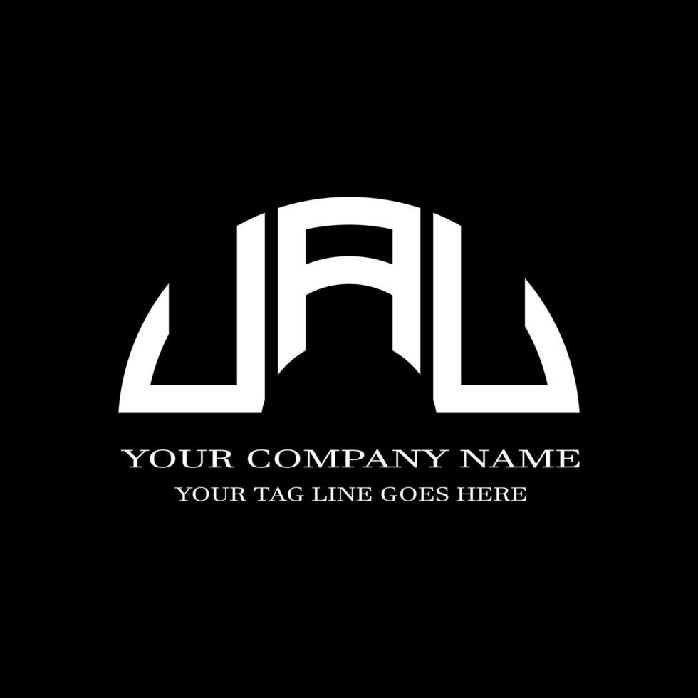 UAU letter logo creative design with vector graphic
