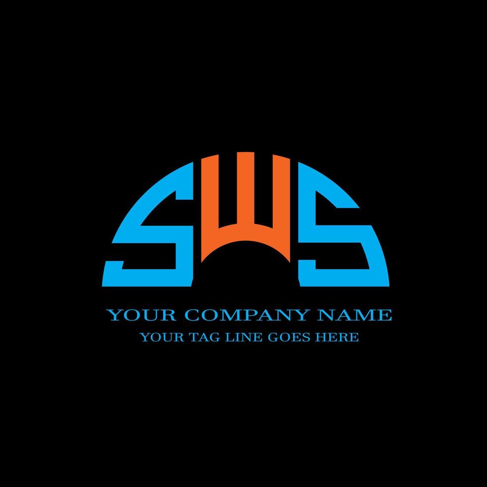 SWS letter logo creative design with vector graphic