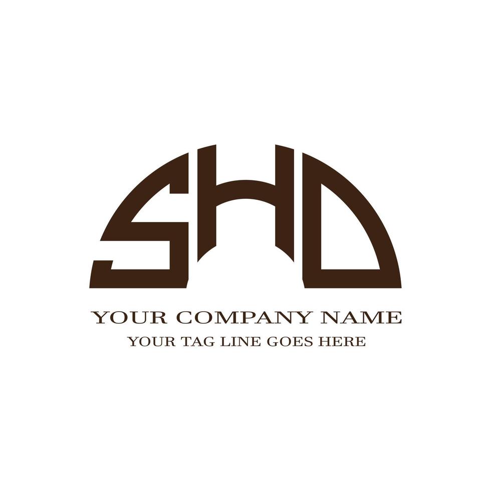 SHD letter logo creative design with vector graphic