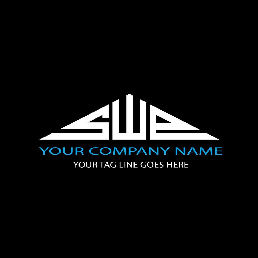diseño creativo del logotipo de la letra swp con gráfico vectorial vector