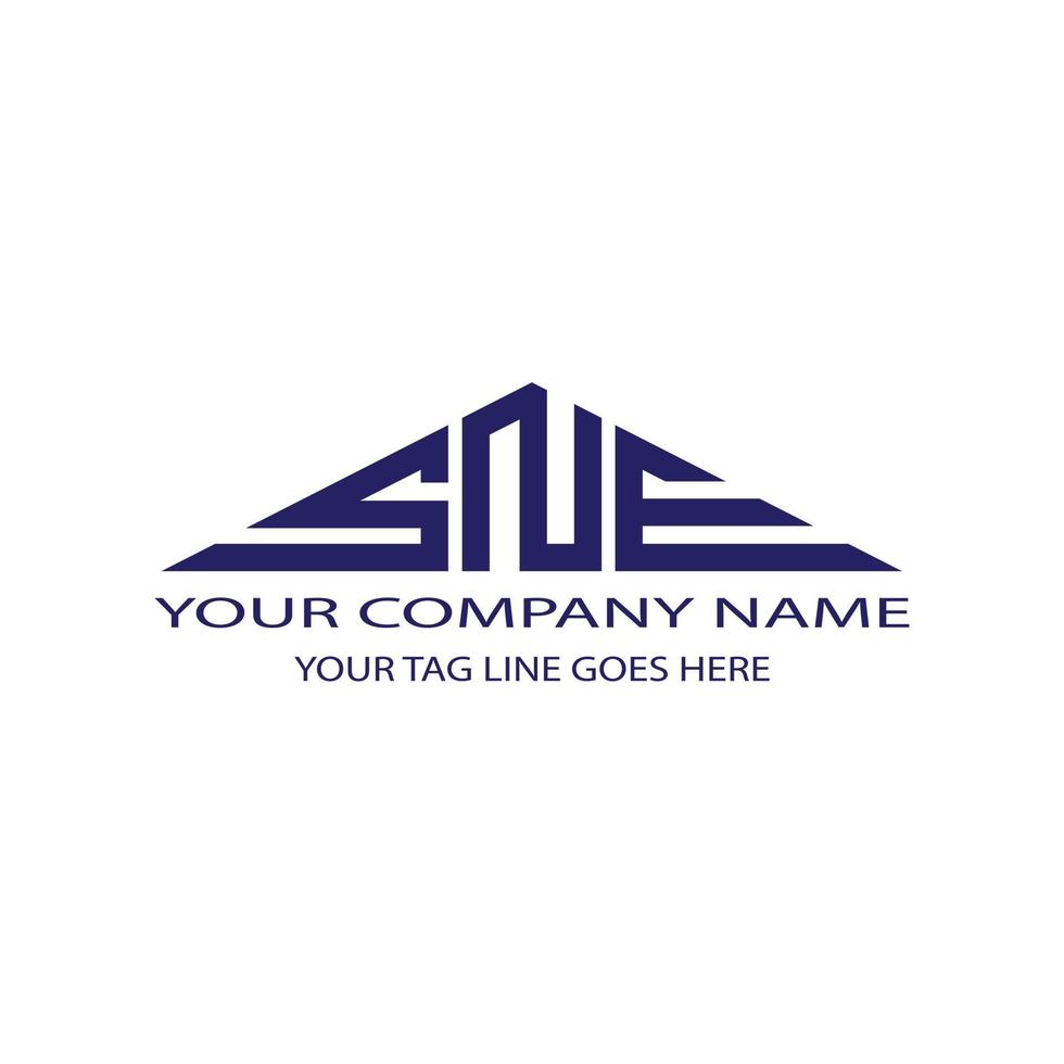 SNE letter logo creative design with vector graphic