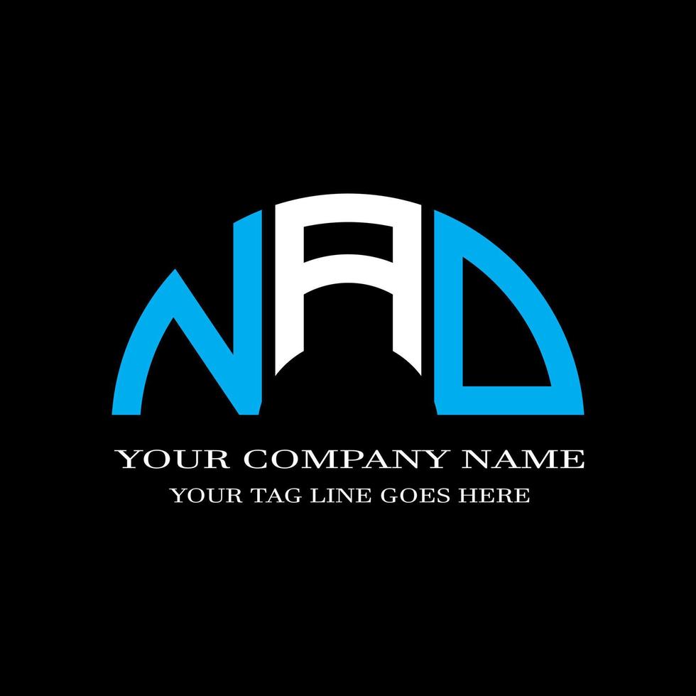 NAD letter logo creative design with vector graphic