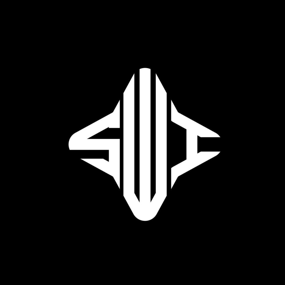 SWI letter logo creative design with vector graphic
