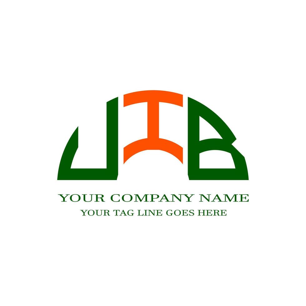 UIB letter logo creative design with vector graphic