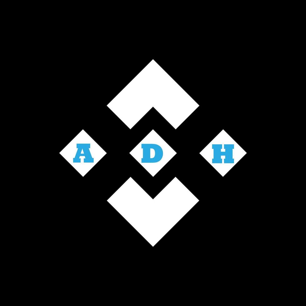 ADH letter logo abstract creative design. ADH unique design vector
