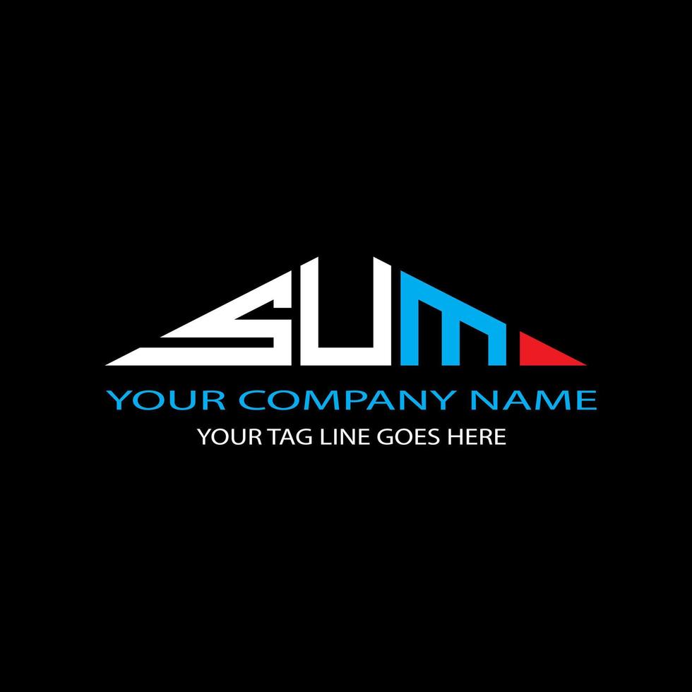 SUM letter logo creative design with vector graphic