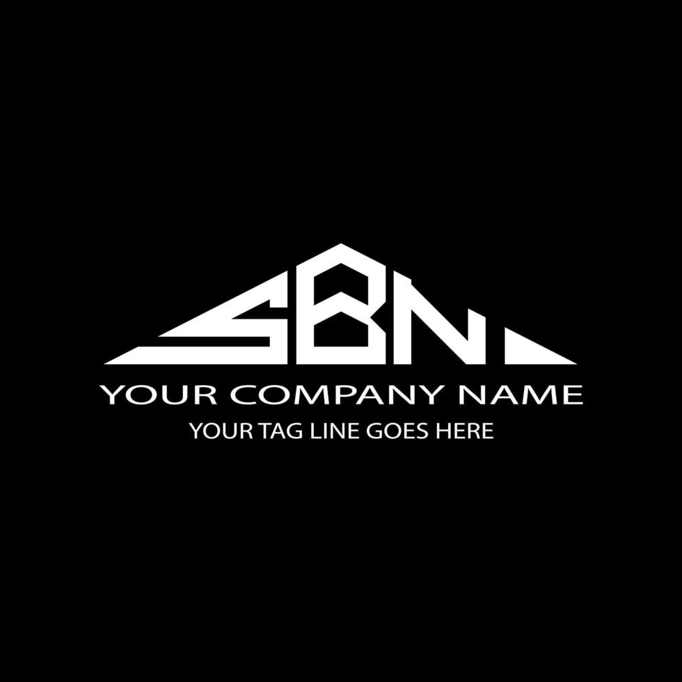 diseño creativo del logotipo de la letra sbn con gráfico vectorial vector