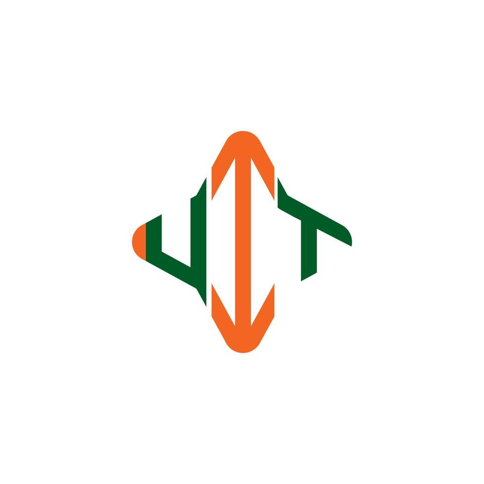 diseño creativo del logotipo de la letra uit con gráfico vectorial vector