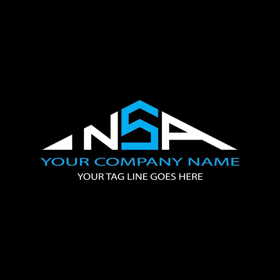 NSA letter logo creative design with vector graphic