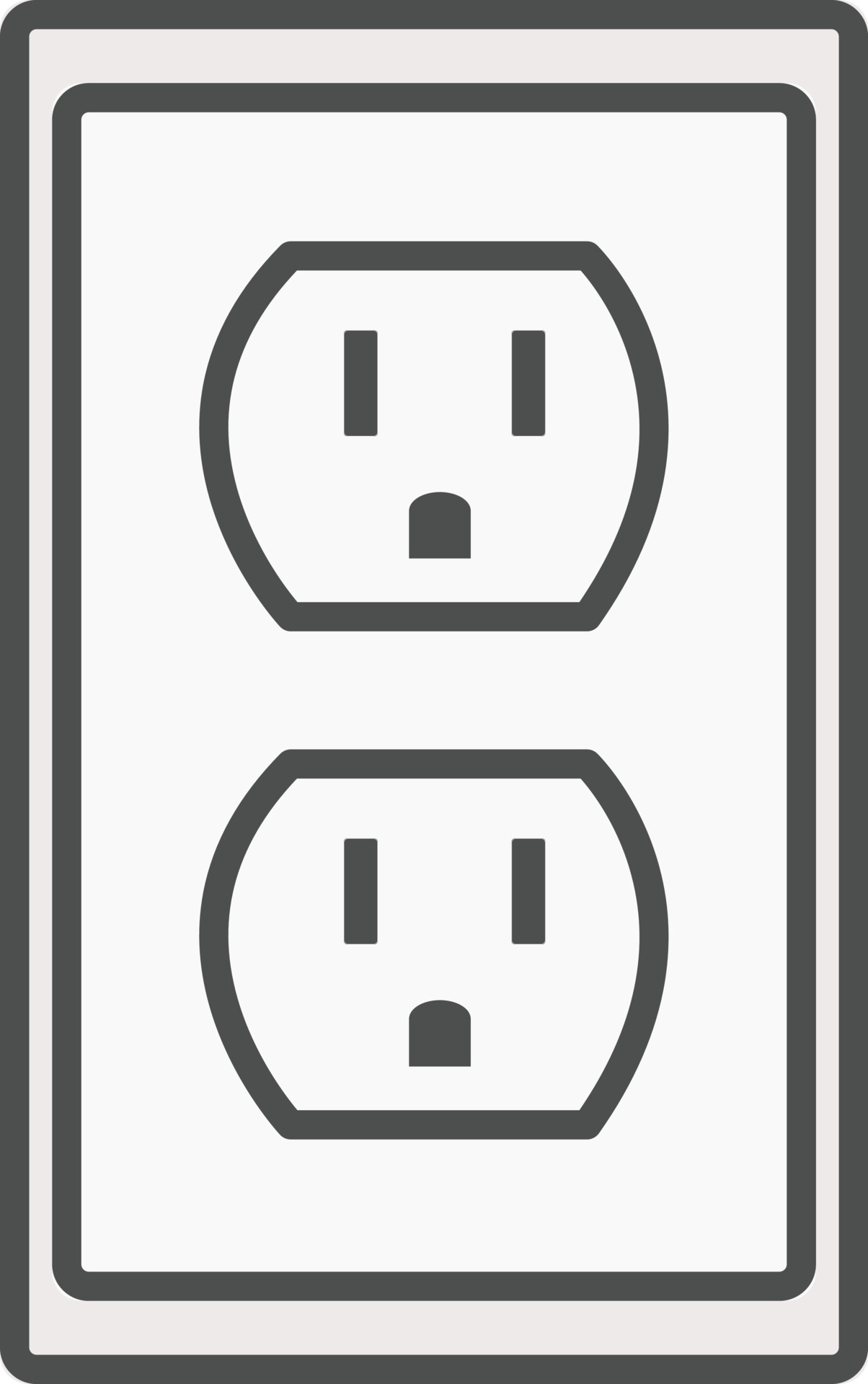 grounded power outlets symbol. white socket. electric outlet icon. U.S