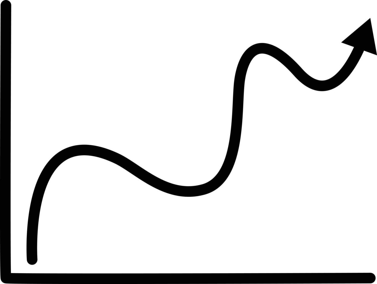 growth graph icon. growth sign. growth symbol. vector