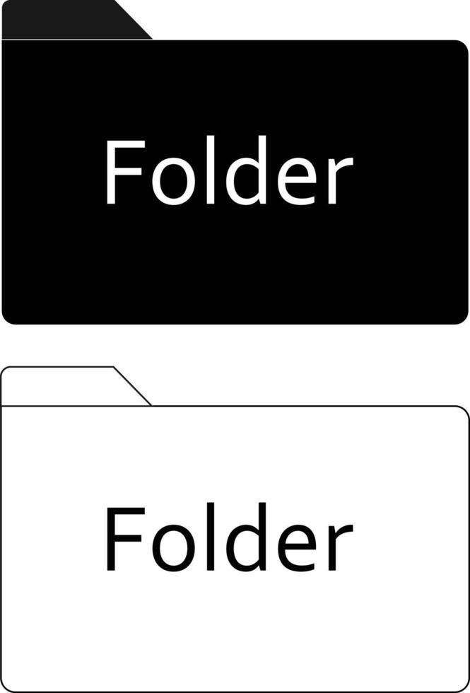 folder icon. black folder icon. file folder sign. vector