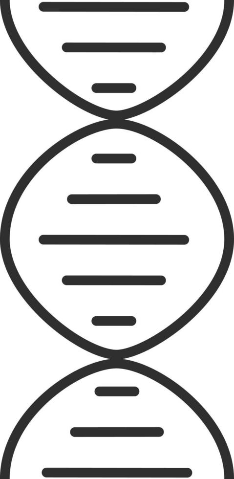 chromosome line icon on white background. chromosome sign. dna line icon. biology symbol. vector