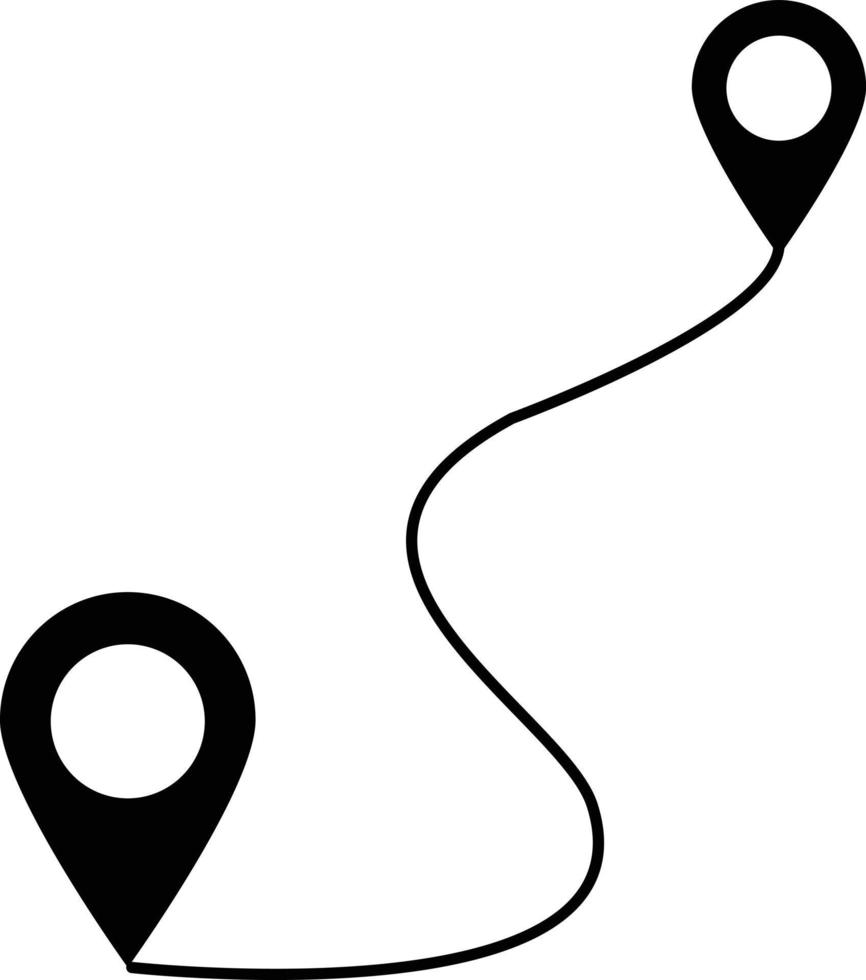 distance icon on white background. flat style. distance sign. vector