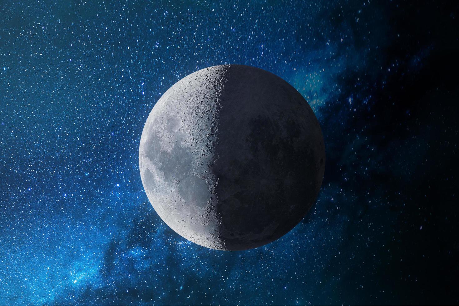 The Moon and deep space photo