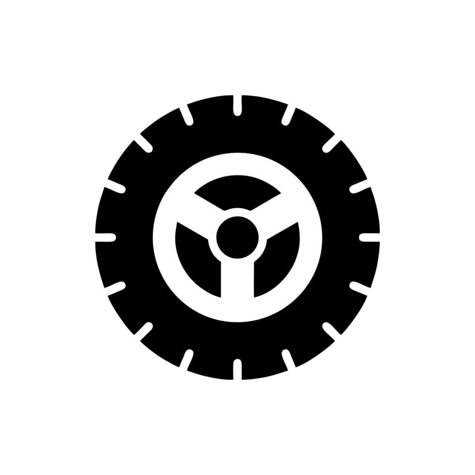 Plantillas de diseño de vectores de iconos de neumáticos aisladas en fondo blanco