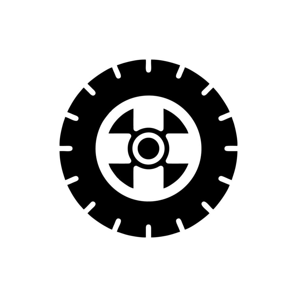 Plantillas de diseño de vectores de iconos de neumáticos aisladas en fondo blanco