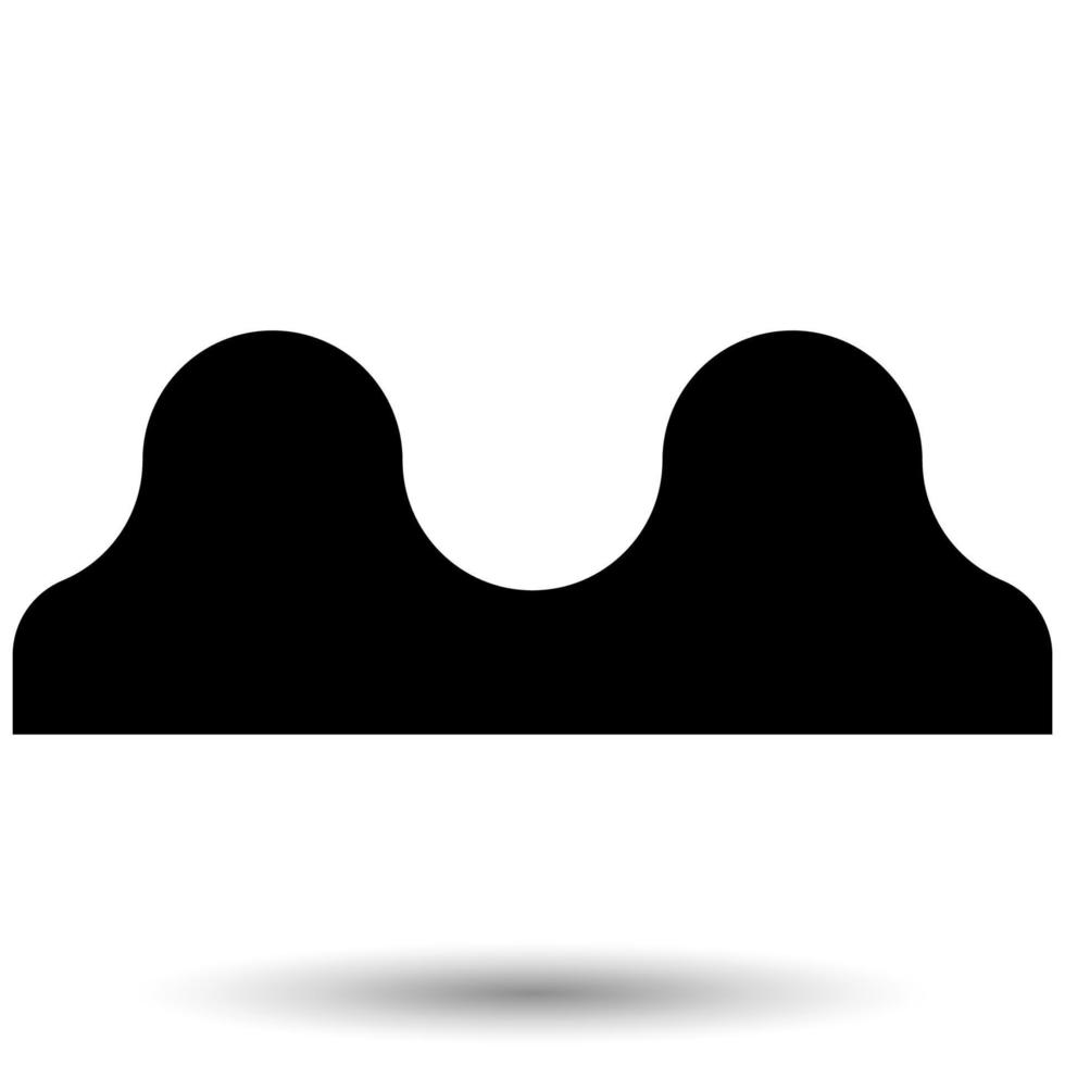 Rough road vector icon isolated on a white background.