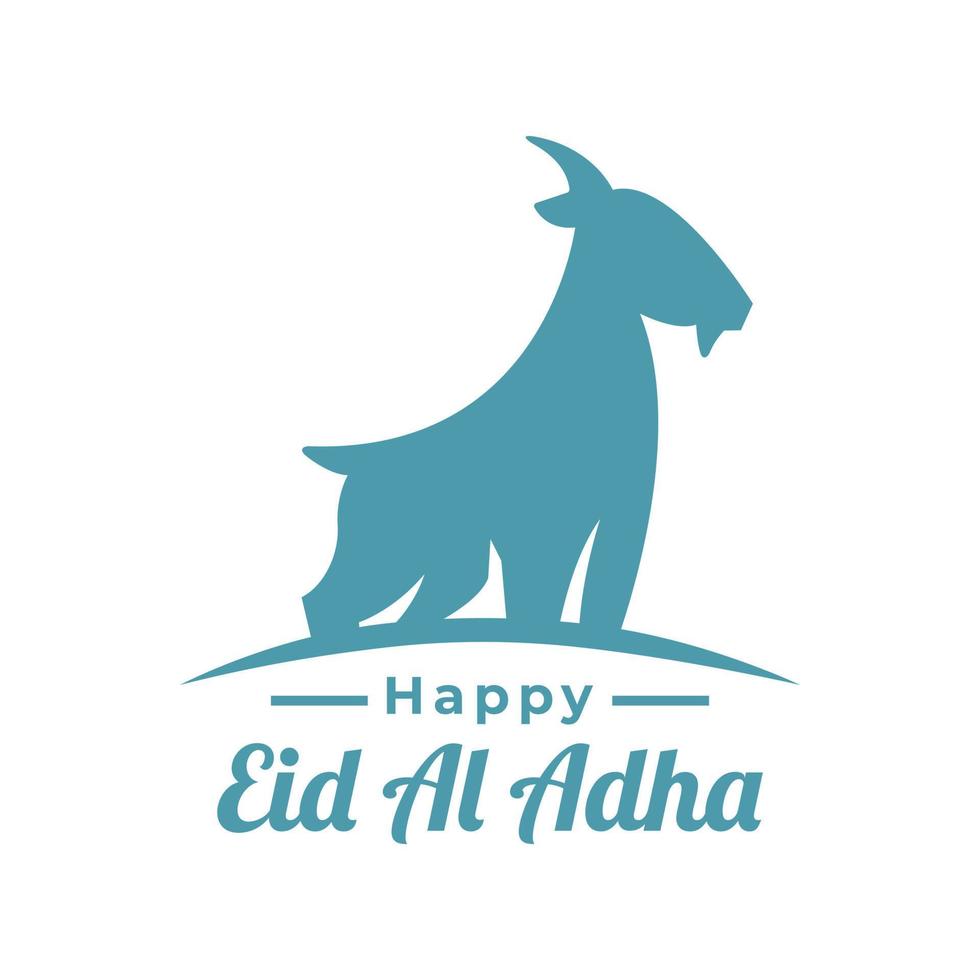 simple design of Eid al-Adha greetings with pastel colors vector