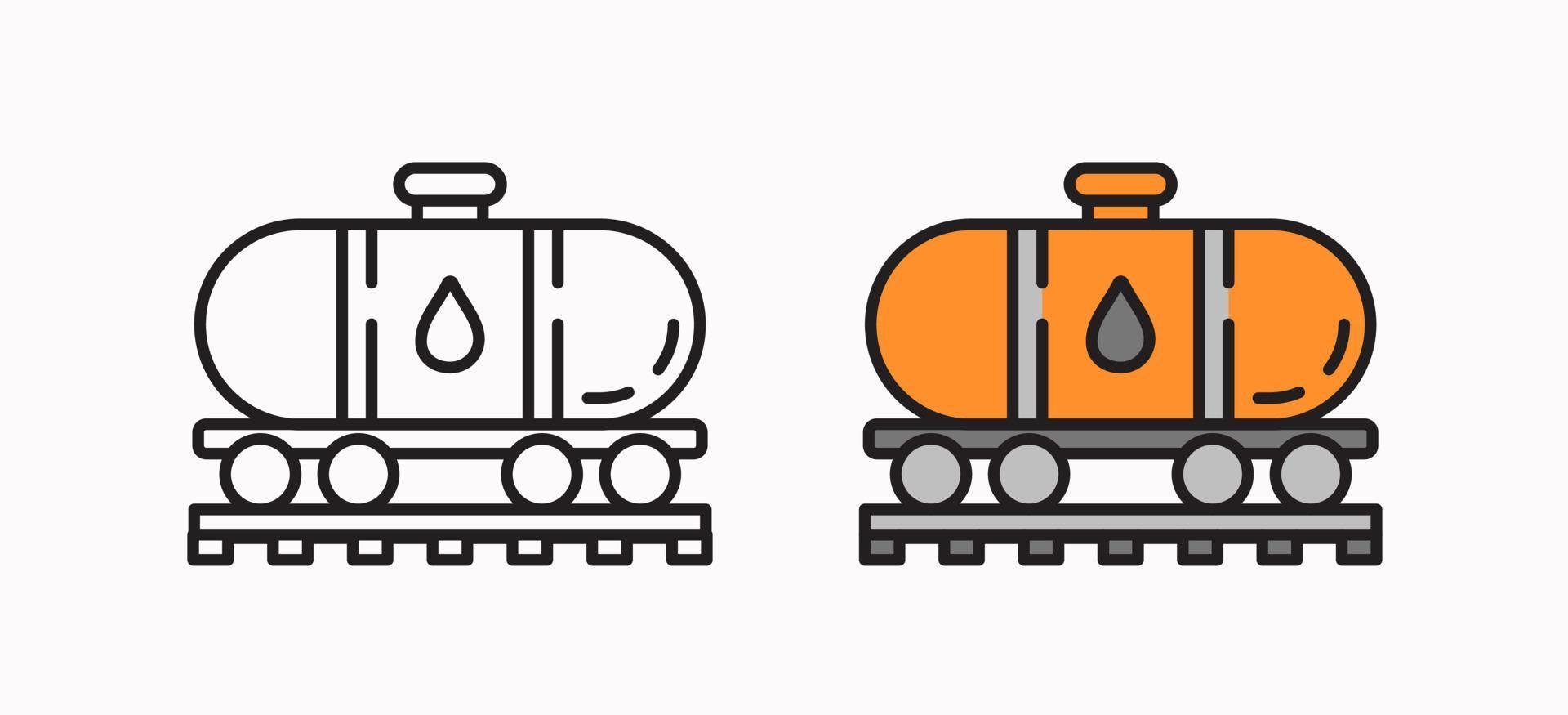 icono del tanque de combustible. ilustración de vector plano lineal.