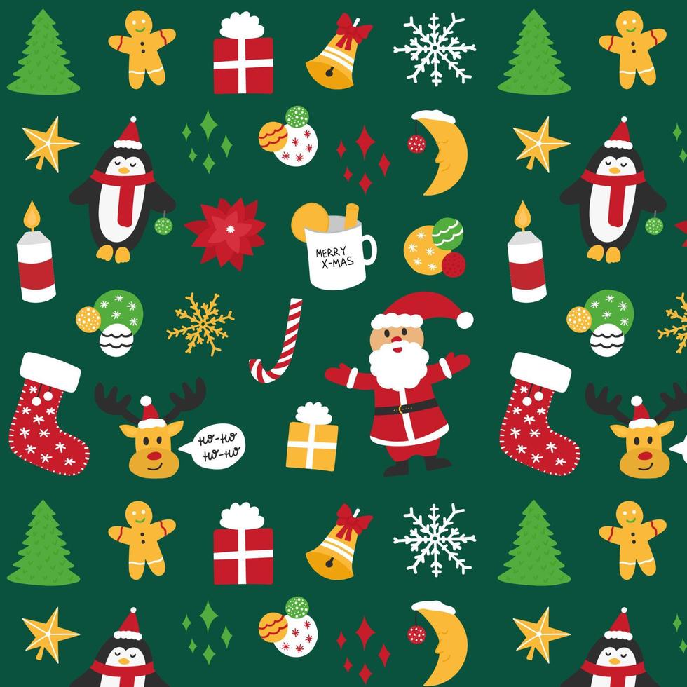 Christmas seamless pattern vector