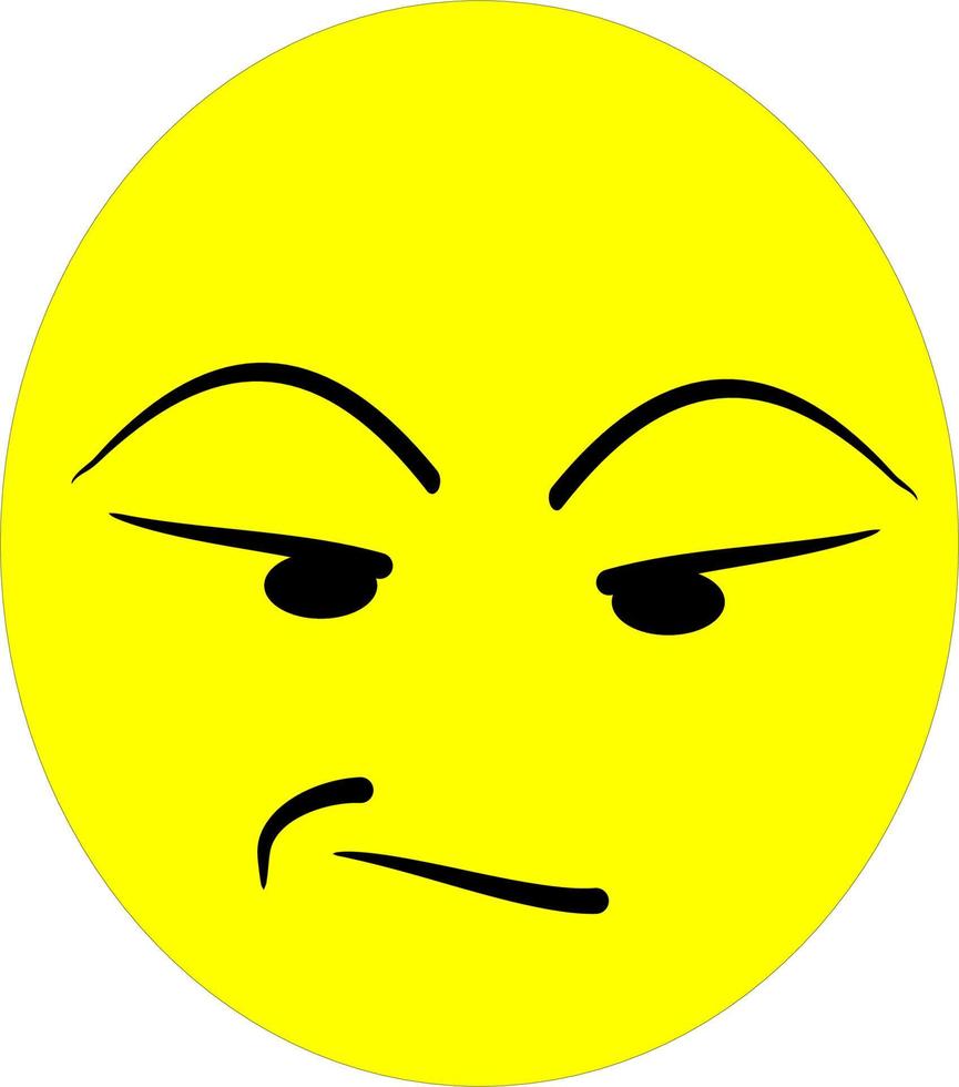 arrogant face emoticon vector 8468463 Vector Art at Vecteezy