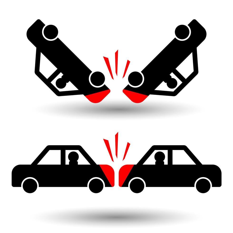 Crash icon isolated on a white background. vector