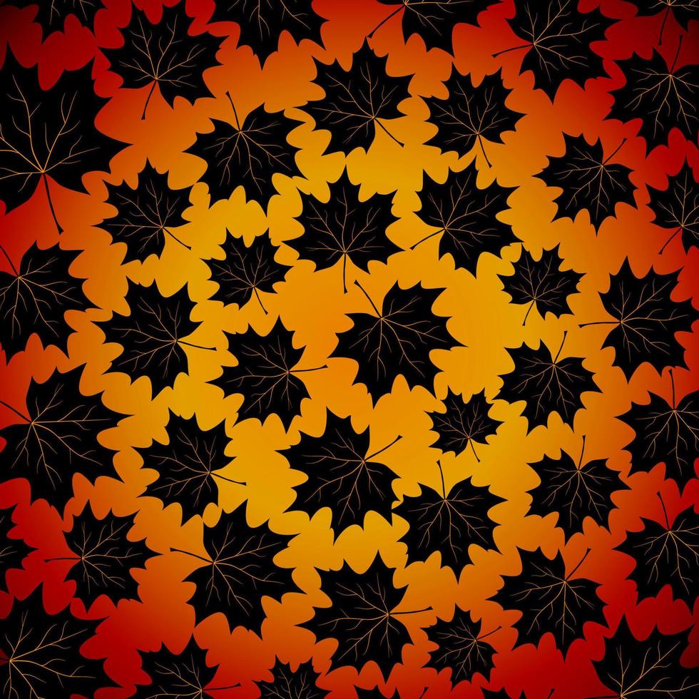 fondo de otoño con hojas de arces. vector