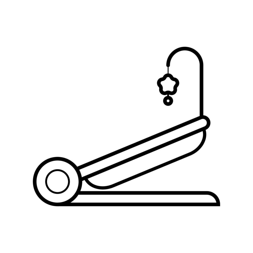 Bouncer. Baby icon on a white background, line vector design.