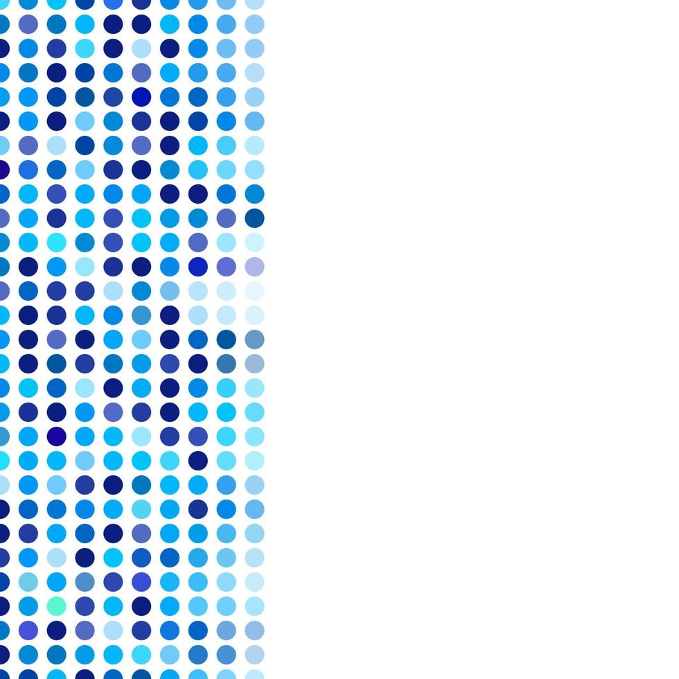 Mosaic background random dark and light blue circles, vector pattern of polka dots, neutral versatile pattern for business techno style design.