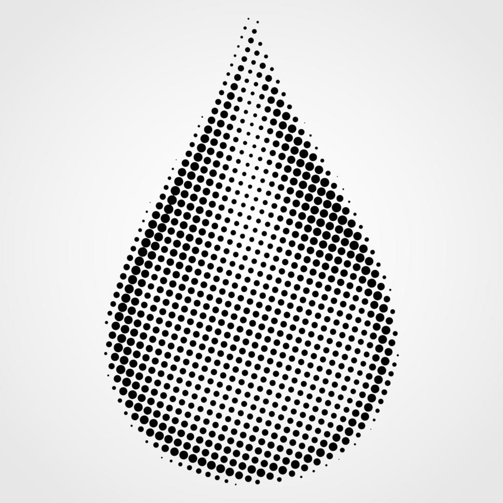 elemento de diseño de puntos negros vectoriales abstractos de semitono aislado en un fondo blanco. vector