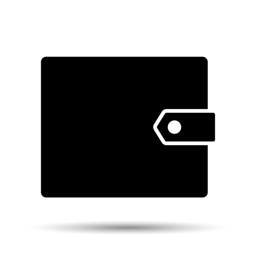 Wallet vector icon isolated on a white background.