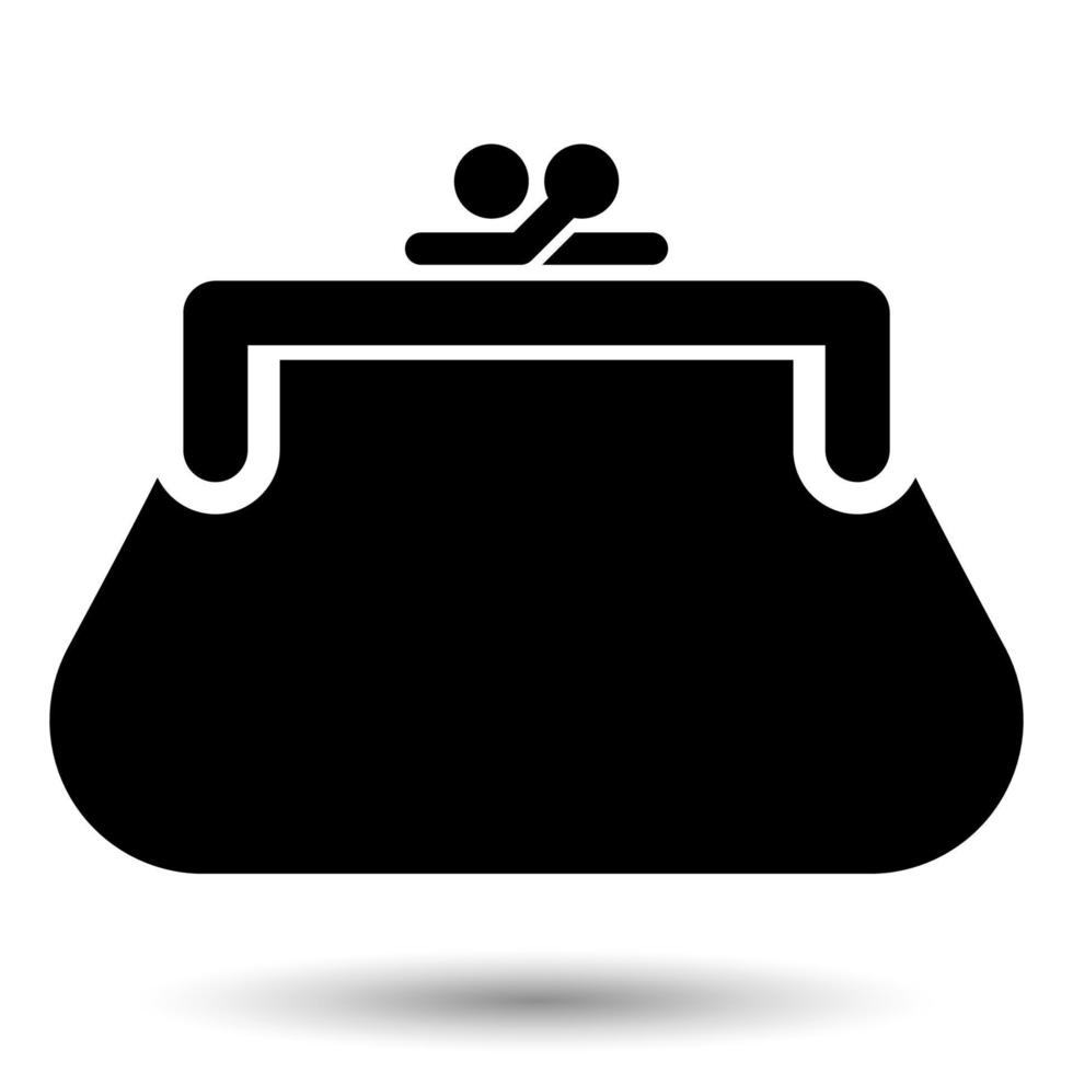 Purse, icon isolated on a white background. vector