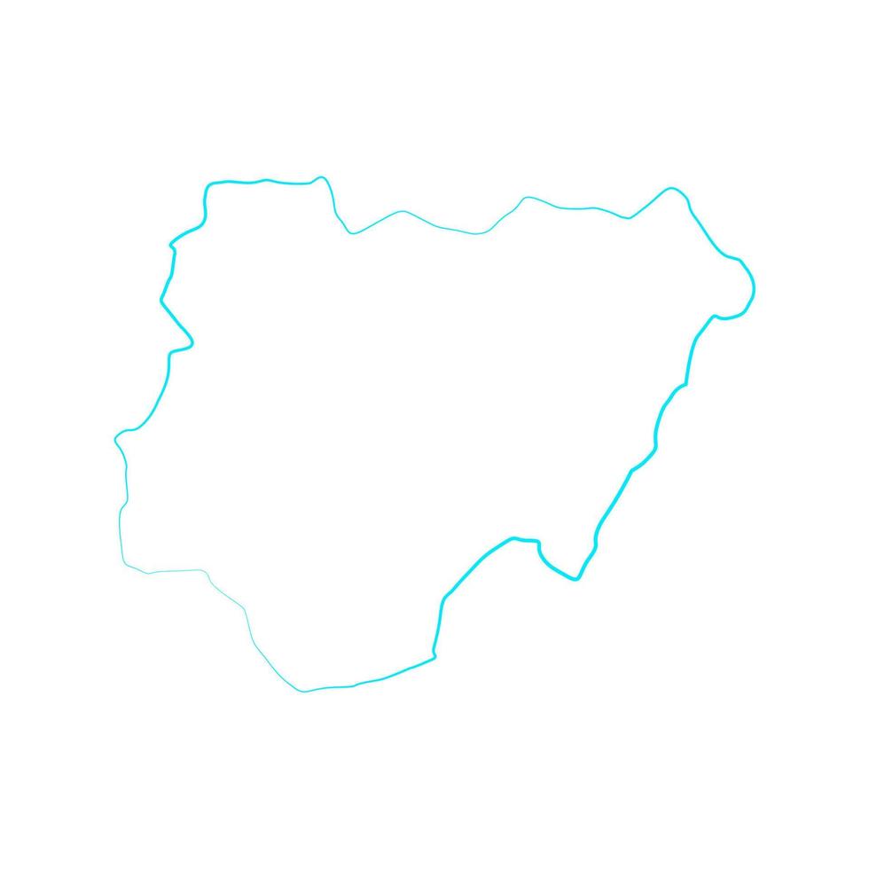 Nigeria map on white background vector